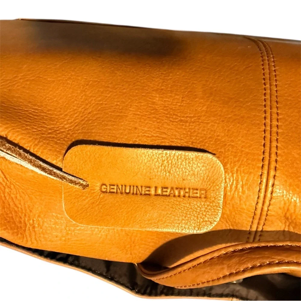 Kenneth Cole Reaction Men's Tan Leather Messenger Bag